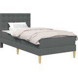  Okvir kreveta s madracem Tamno siva 90 x 190 cm tkanina - Tamno siva 90 x 190 cm | shoptok.hr