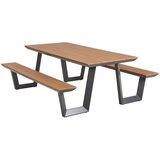 Ambia Garden VRTNA GARNITURA aluminij antracit, barva tikovine | Shoptok.si