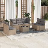  8-dijelni set vrtnih sofa od poliratana s jastucima bež | shoptok.hr