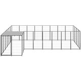 vidaXL kavez za pse crni 10,89 m² čelični | shoptok.hr