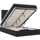  Otomanski krevet s madracem crni 120x190 cm tkanine | shoptok.hr