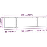  magnetna tabla zložljiva 200x40x1,7 cm aluminij, (21413936) | Shoptok.si