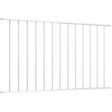 vidaXL Ograjni panel prašno premazano jeklo 1,7x1,25 m bel | Shoptok.si