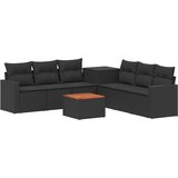  Set sofe 8 kom. Crna Poli Rattan i čelik | shoptok.hr