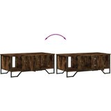 vidaXL Klubska mizica dimljeni hrast 100x51x40 cm inženirski les | Shoptok.si