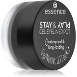 Essence Ostanite i igrajte gel ajlajner 01 Black Cene