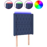 Maison Chic led posteljno vzglavje - vzglavna omarica - nočna omarica modro 83x16x118/128 cm blago, (21710651) | Shoptok.si