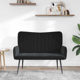 SOFA za dvije osobe Crna 115 x 61 x 87 cm Baršun | shoptok.hr