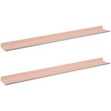  Lebdeća polica Zidna montaža 2 pcs Ružičasta 80 x 9 x 2,5 cm | Eponuda.com
