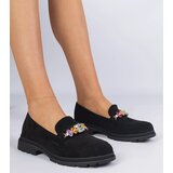 Gemre Black women's moccasins adorned with stones Liliana | Shoptok.si