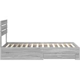  Krevetna konstrukcija s ladicama Siva Sonoma 100 x 200 cm | shoptok.hr