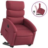  Naslonjač na podizanje od tkanine crvena boja vina | shoptok.hr
