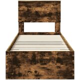  Krevetna konstrukcija Dimljeni hrast i srebrna 75 x 190 cm | shoptok.hr