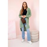 Kesi Sweater with a geometric pattern dark mint | shoptok.hr
