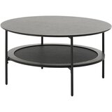 Unique Furniture Črna okrogla klubska mizica ø 80 cm Pensacola – Cene