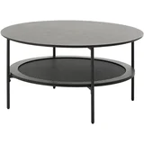 Crni okrugao stolić za kavu ø 80 cm Pensacola –