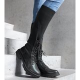Gemre Luana green slip-on boots with a stretchy fabric upper | shoptok.hr