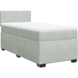 Box spring krevet s madracem svjetlosivi 80 x 200 cm baršunasti | shoptok.hr