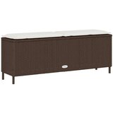  Vrtna klupa s jastukom siva 110x30x40 5 cm poliratan | shoptok.hr