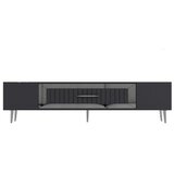 Hanah home TV komoda Dekolp3, 150x48,2x29,6 cm, Antracit-Srebrne boje | Eponuda.ba