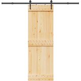 vidaXL Drsna vrata s kompletom vodil 70x210 cm trdna borovina | Shoptok.si