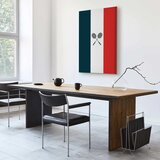 Slika - Black Badminton Rackets Against the Backdrop of the French Flag 40x60 Na talijanskom platnu | shoptok.hr
