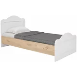 Kalune Design Bela/naravna postelja 90x190 cm Alessa –