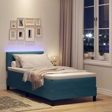  LED Box Spring Krevet Tamno plava 80 x 200 cm Baršun | shoptok.hr