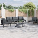 vidaXL Vrtna sedežna garnitura 6 pcs Antracitna Jeklo | Shoptok.si