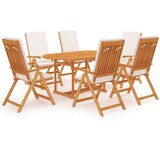  7-dijelni vrtni blagovaonski set s jastucima masivna tikovina | shoptok.hr