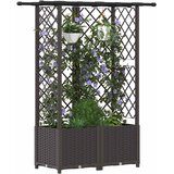  Povišeni krevet s mrežom i krovom Smeđa 124 x 40 x 138 cm PP | Eponuda.com