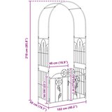  Vrtni Luk s zaključavanjem Crna 102 x 50 x 218 cm | shoptok.hr