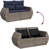  9-dijelni set vrtnih sofa s jastucima sivi od poliratana bagrem | shoptok.hr