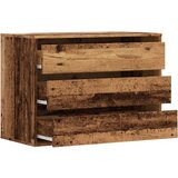 vidaXL Kutna komoda s ladicama boja staro drvo 80x41x58 cm drveni | shoptok.hr