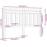  Uzglavlje za krevet bijelo 166 x 4 x 100 cm od masivne borovine | shoptok.hr