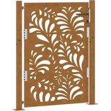 vidaXL Vrtna vrata 105x130 cm otporni čelični valoviti dizajn | shoptok.hr