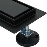 Tuš kanal 2-u-1 sa 360° sifonom Crna 70 cm Nehrđajući čelik 304 | shoptok.hr