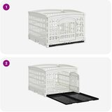  Igraonica za pse s 4 panela 177,5 x 154,5 x 112 cm Plastika | shoptok.hr