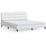  The Living Store Posteljni okvir z vzglavjem bel 180x200 cm umetno usnje - Posteljni Okvir, (21450816) | Shoptok.si