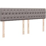vidaXL Otomanski posteljni okvir z vzmetnico taupe 200x200 cm blago, (21670794) | Shoptok.si
