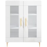  Komoda sjajna bijela 69,5x34x90 cm od konstruiranog drva | shoptok.hr