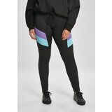 Urban Classics Women's Color Block Leggings Black/Ultraviolet Cene