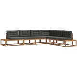  Set vanjskih sofa 6 Komad Prirodna i antracit | shoptok.hr
