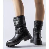 Gemre Black ankle boots with quilted upper Bluffs | Shoptok.si