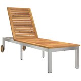  Ležaljka Prirodna nafta 205 x 53 x 100 cm Čvrsto drvo akacije | shoptok.hr