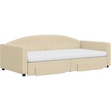  Dnevni krevet na razvlačenje s ladicama krem 100x200 cm tkanina | shoptok.hr