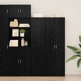 vidaXL visoki ormarić crni hrast 45x42.5x185 cm konstruirano drvo | shoptok.hr