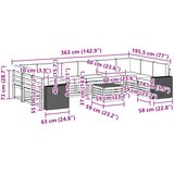  Setovi sofa 11 kom. Čvrsto drvo akacije | shoptok.hr