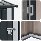  Vrtne šupe Antracit 103 x 74 x 200 cm Metal | shoptok.hr