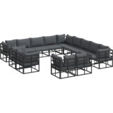  Sjedeća garnitura za vrt 13 pcs Crna 353 x 353 x 71 cm Aluminij | shoptok.hr